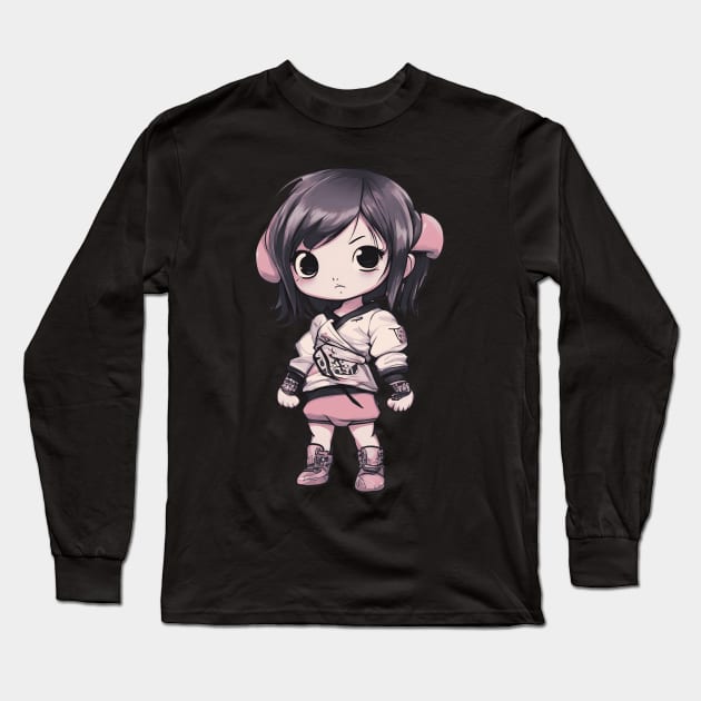 Charming Chibi Kawaii Girl Long Sleeve T-Shirt by animegirlnft